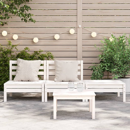 Divano da Giardino a 3 Posti in Legno Massello di Pino Bianco