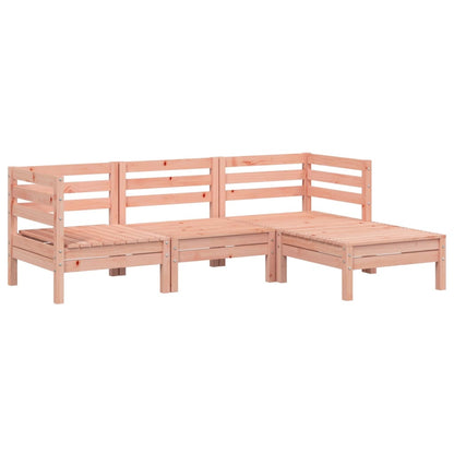 Divano Giardino 3 Posti con Poggiapiedi Legno Massello Douglas