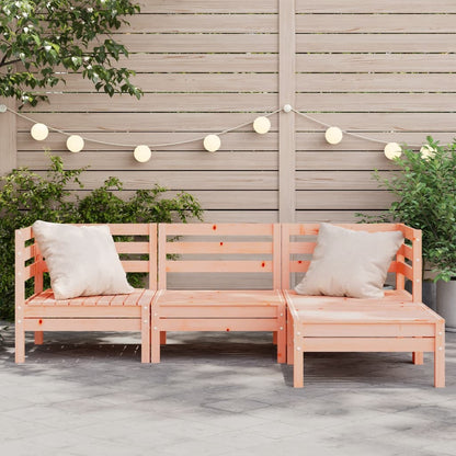 Divano Giardino 3 Posti con Poggiapiedi Legno Massello Douglas