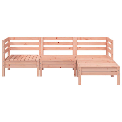 Divano Giardino 3 Posti con Poggiapiedi Legno Massello Douglas