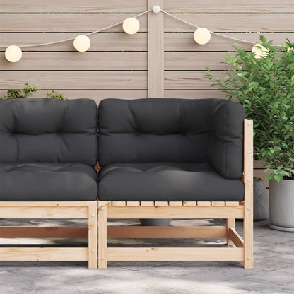 Divano Angolare da Giardino con Cuscini Legno Massello di Pino