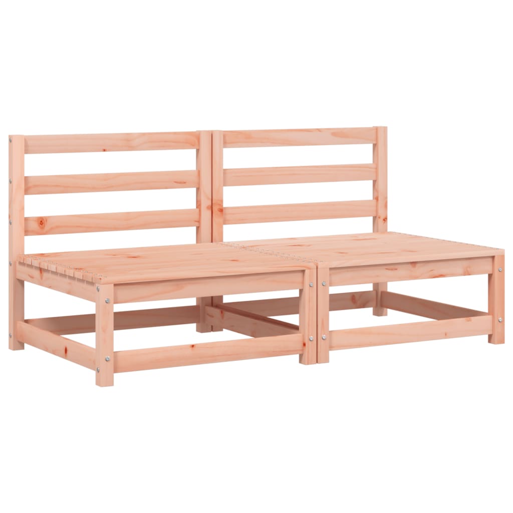 Divani Giardino Senza Braccioli con Cuscini 2 pz Legno Douglas