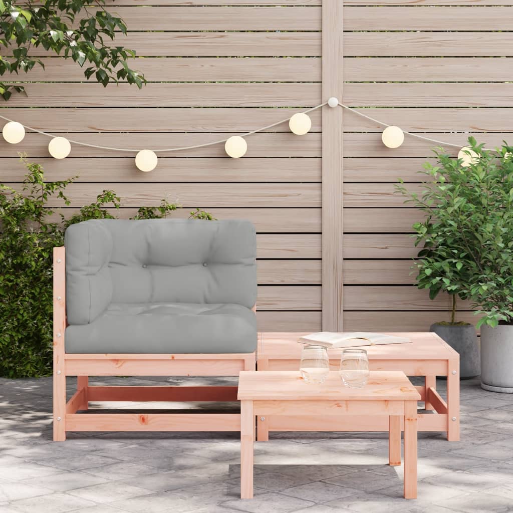 Divano Angolare da Giardino con Cuscini e Poggiapiedi