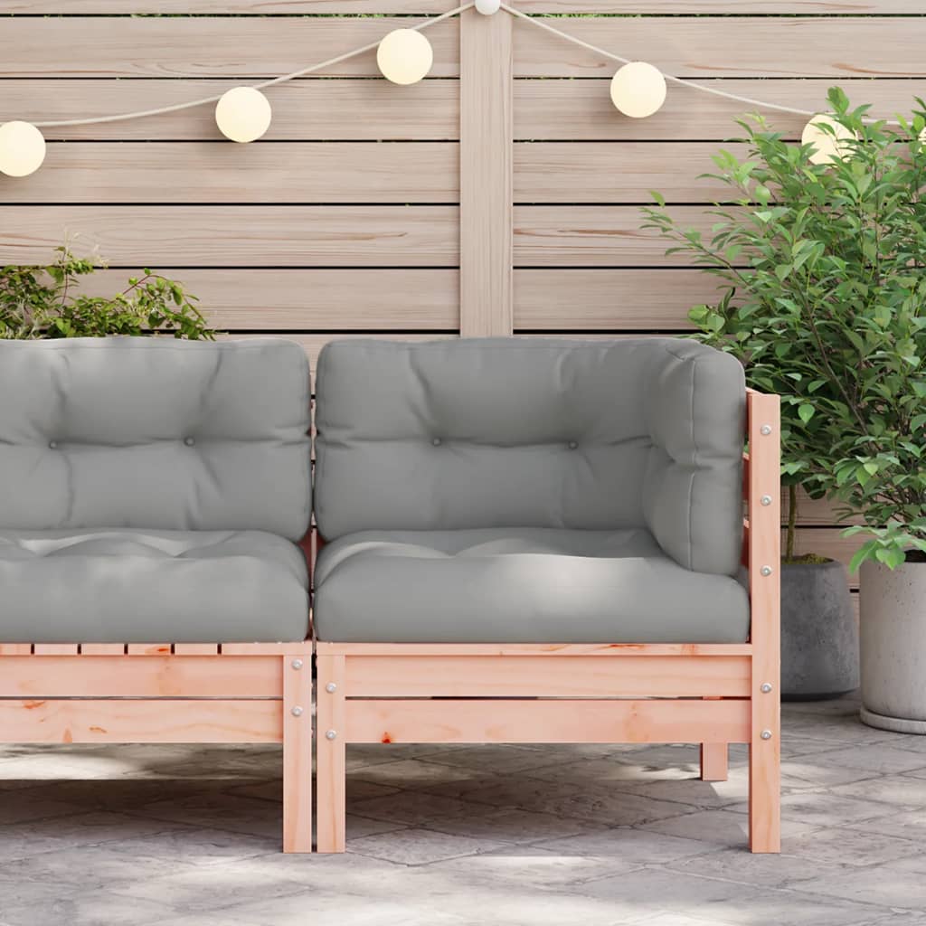 Divano Angolare da Giardino con Cuscini Legno Massello Douglas