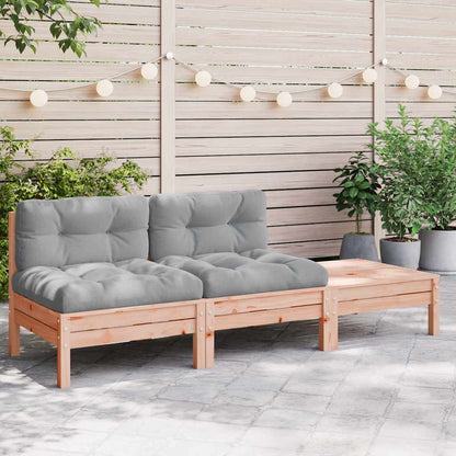 Divano da Giardino con Cuscini e Poggiapiedi 2 Posti