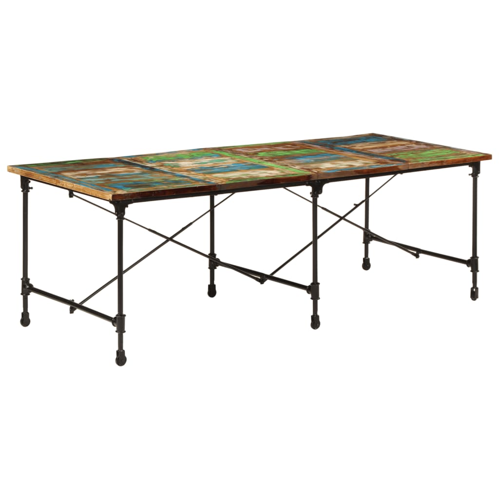 Tavolo da Pranzo 220x90x77 cm in Legno Massello di Recupero