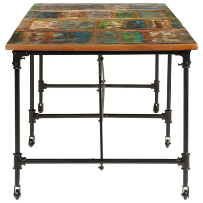 Tavolo da Pranzo 220x90x77 cm in Legno Massello di Recupero