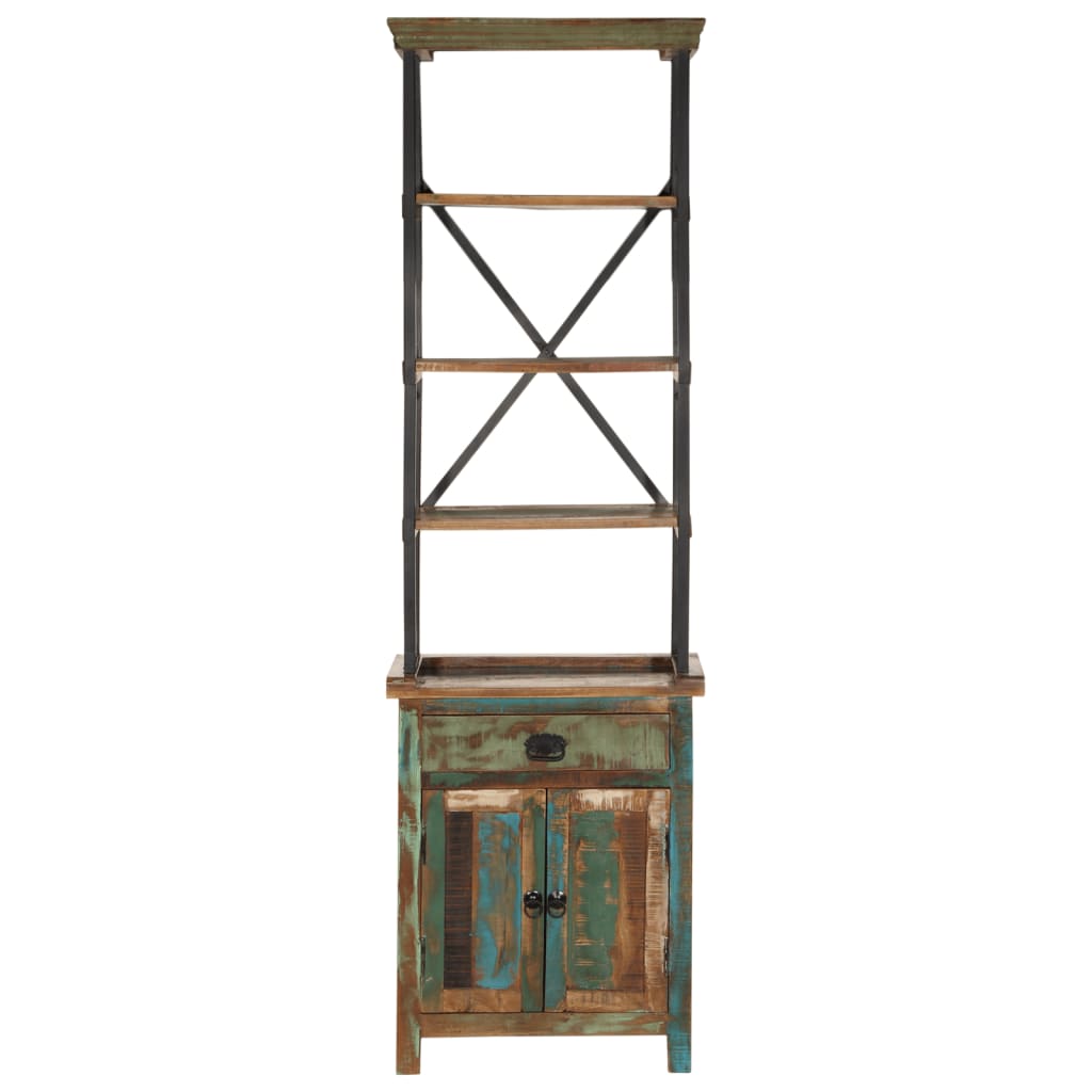 Credenza 55x30x180 cm in Legno Massello di Recupero