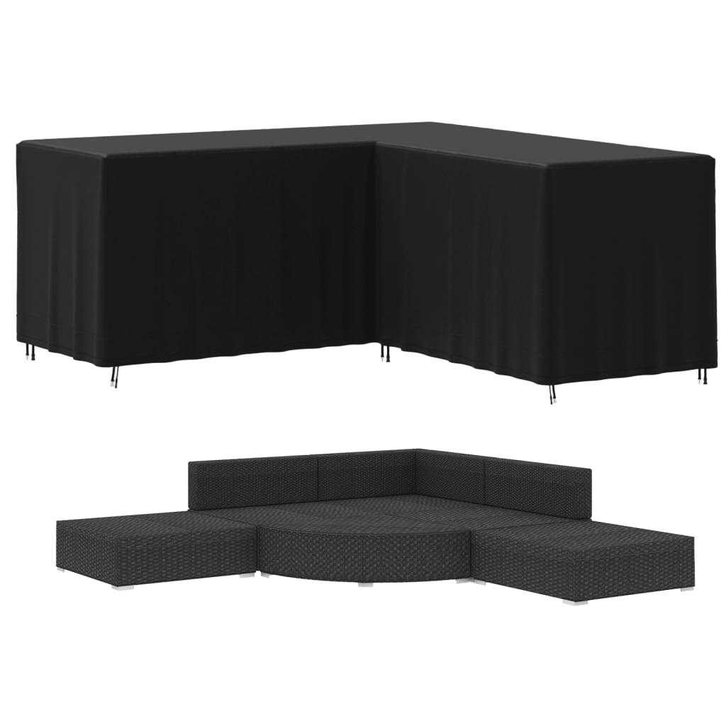 Coperture per Divano a L 2pz 215x215x80 cm 420D Tessuto Oxford