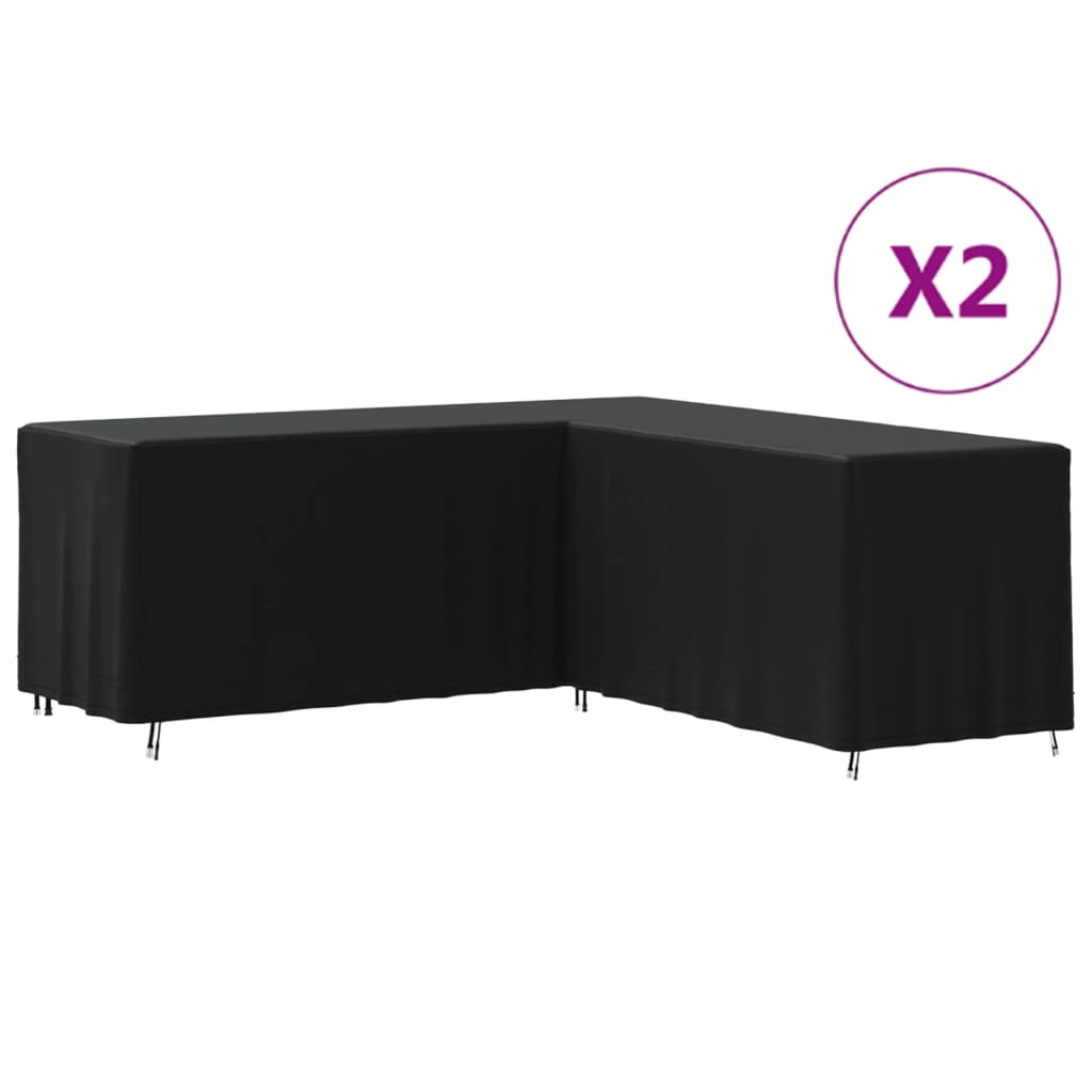 Coperture per Divano a L 2pz 254x254x80 cm 420D Tessuto Oxford