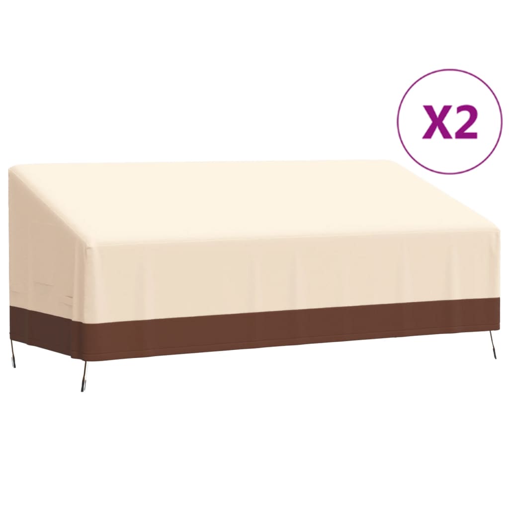 Coperture per Panca a 3 Posti 2pz 204x86x48/73 cm 600D Oxford