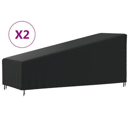 Coperture per Sdraio 2pz 195x76x40/80 cm 420D Tessuto Oxford