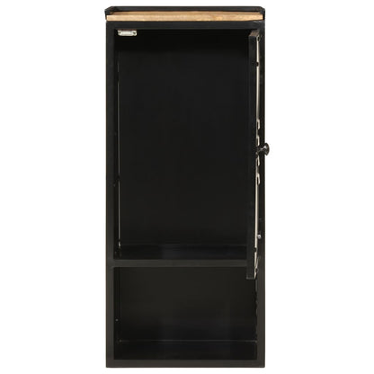 Mobile da Bagno 40x27x90 cm in Ferro e Legno Massello di Mango