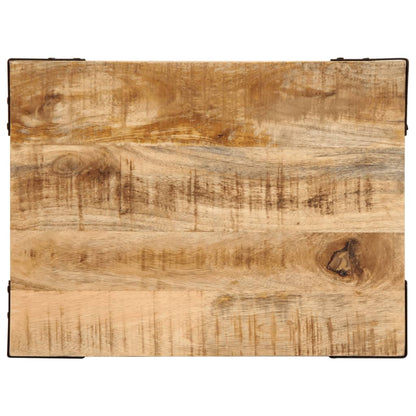 Tavolino 40x30x40 cm in Legno Grezzo Massello di Mango