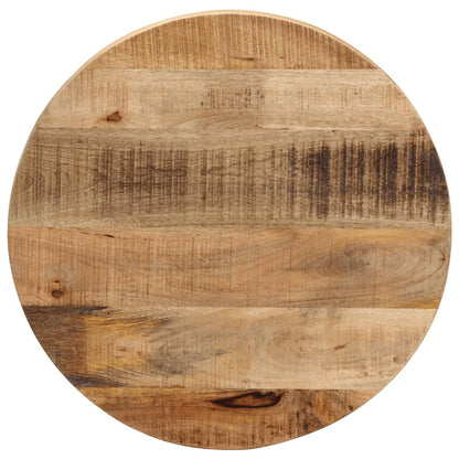 Piano per Tavolo Ã˜ 40x2,5cm Rotondo Legno Massello Grezzo Mango