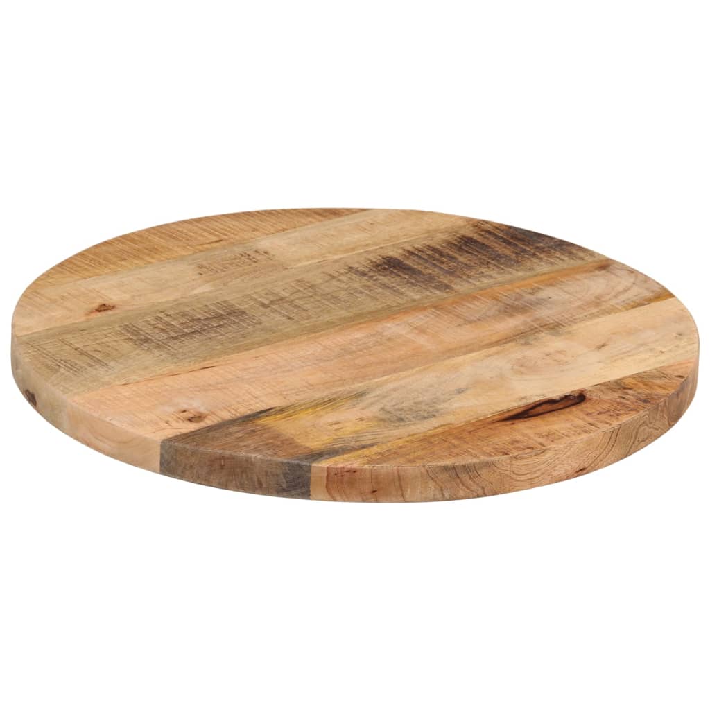 Piano per Tavolo ÃƒËœ 60x1,5cm Rotondo Legno Massello Grezzo Mango