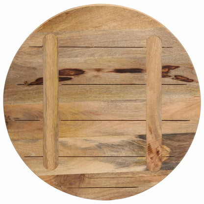Piano per Tavolo ÃƒËœ 60x3,8cm Rotondo Legno Massello Grezzo Mango