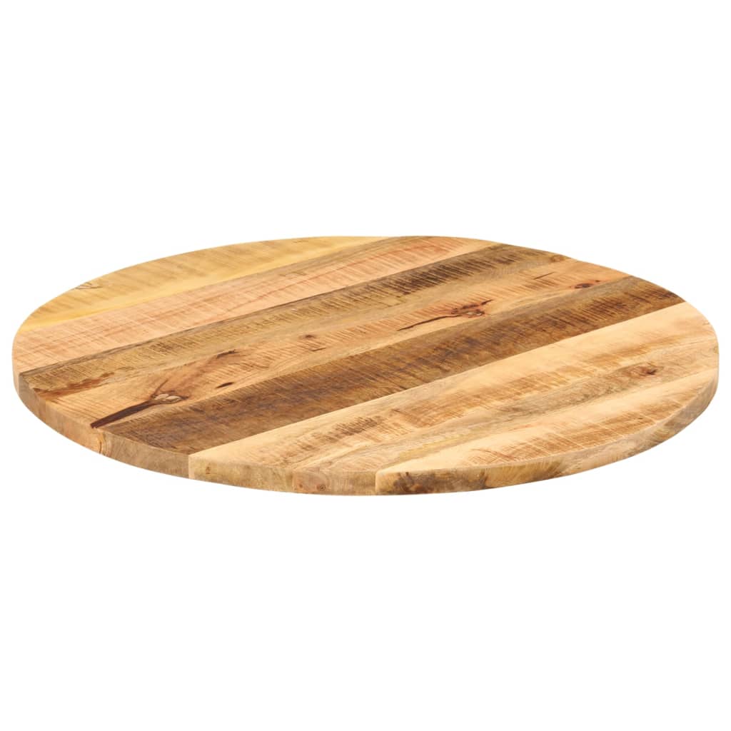 Piano per Tavolo ÃƒËœ 70x2,5cm Rotondo Legno Massello Grezzo Mango