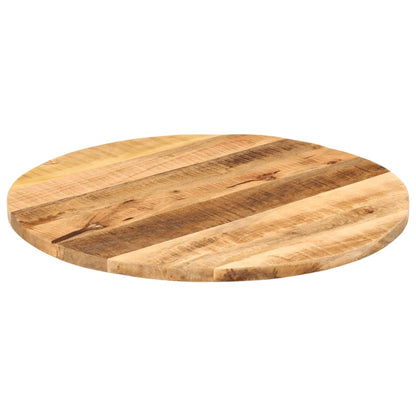 Piano per Tavolo Ã˜ 70x3,8cm Rotondo Legno Massello Grezzo Mango