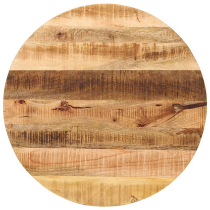 Piano per Tavolo Ã˜ 80x1,5cm Rotondo Legno Massello Grezzo Mango