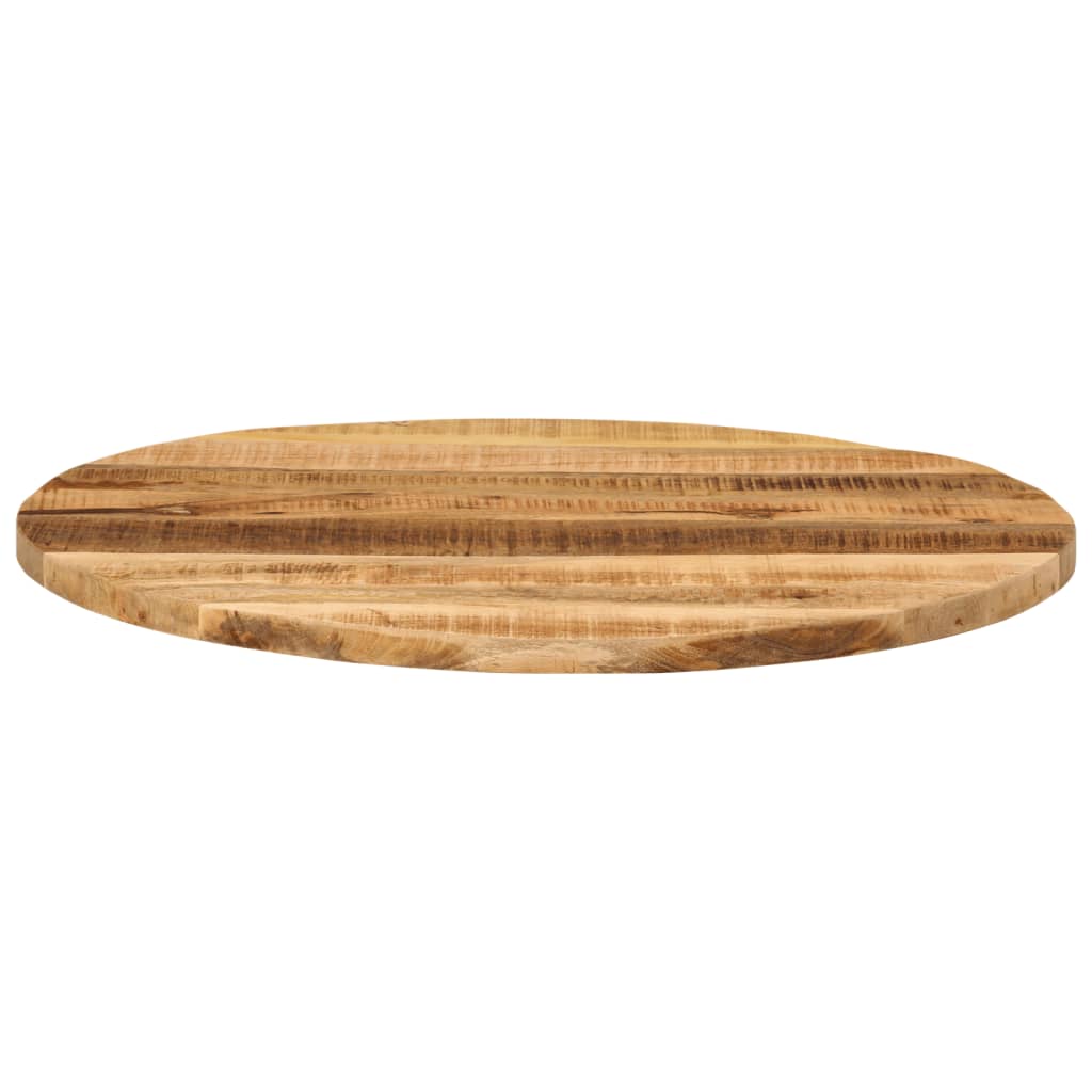 Piano per Tavolo ÃƒËœ 80x2,5cm Rotondo Legno Massello Grezzo Mango