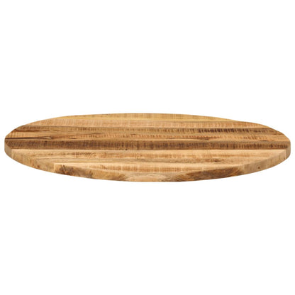 Piano per Tavolo ÃƒËœ 80x2,5cm Rotondo Legno Massello Grezzo Mango