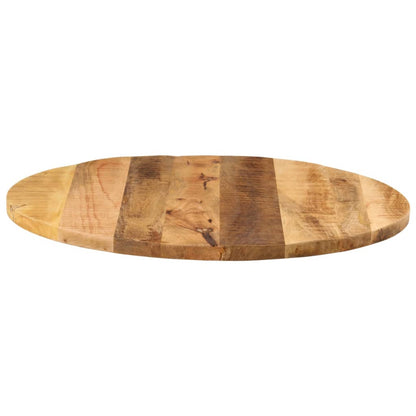 Piano per Tavolo ÃƒËœ 80x2,5cm Rotondo Legno Massello Grezzo Mango