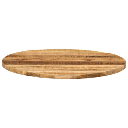 Piano per Tavolo Ã˜ 80x3,8cm Rotondo Legno Massello Grezzo Mango