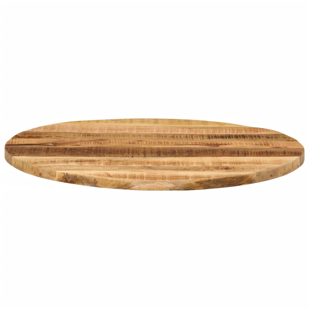 Piano per Tavolo Ã˜ 90x2,5cm Rotondo Legno Massello Grezzo Mango
