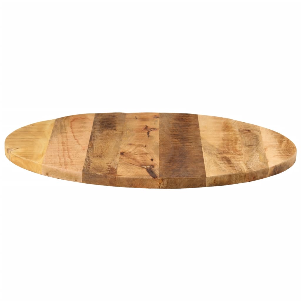 Piano per Tavolo Ã˜ 90x2,5cm Rotondo Legno Massello Grezzo Mango