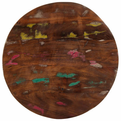 Piano per Tavolo Ã˜ 40x2,5 cm Rotondo Legno Massello di Recupero