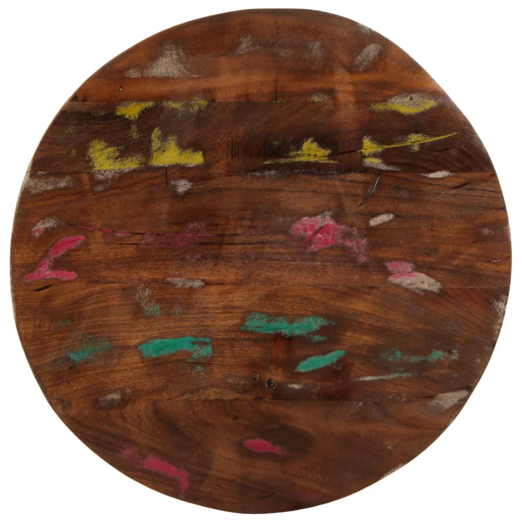 Piano per Tavolo Ã˜ 50x3,8 cm Rotondo Legno Massello di Recupero