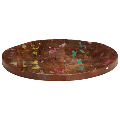 Piano per Tavolo Ã˜ 60x2,5 cm Rotondo Legno Massello di Recupero