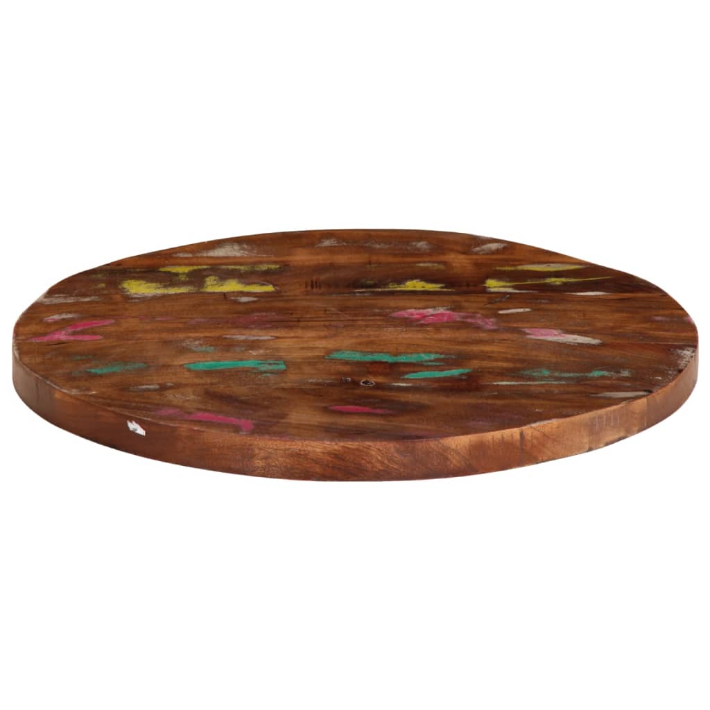 Piano per Tavolo ÃƒËœ 60x3,8 cm Rotondo Legno Massello di Recupero