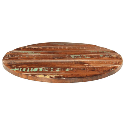 Piano per Tavolo Ø 70x1,5 cm Rotondo Legno Massello di Recupero