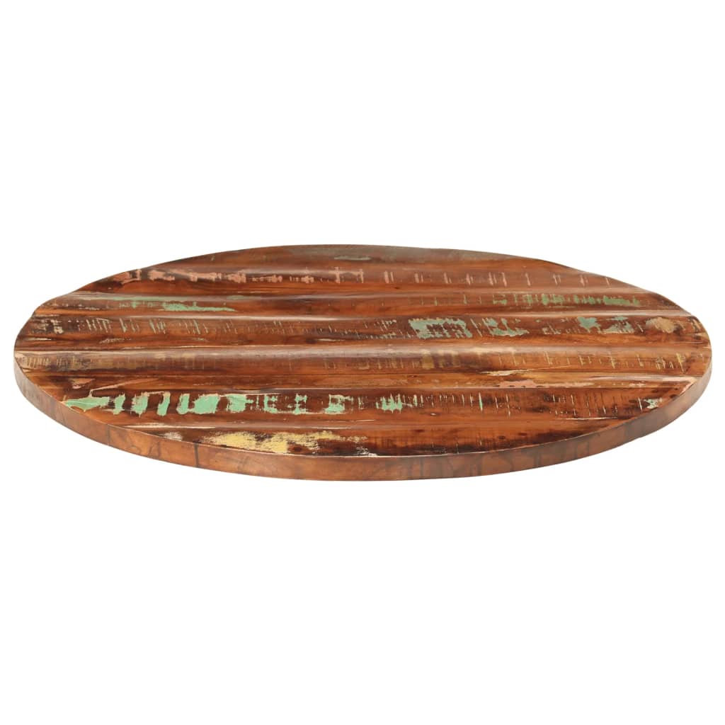 Piano per Tavolo Ã˜ 70x3,8 cm Rotondo Legno Massello di Recupero