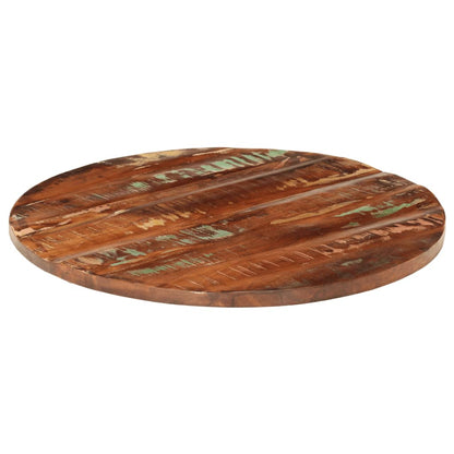 Piano per Tavolo ÃƒËœ 80x2,5 cm Rotondo Legno Massello di Recupero
