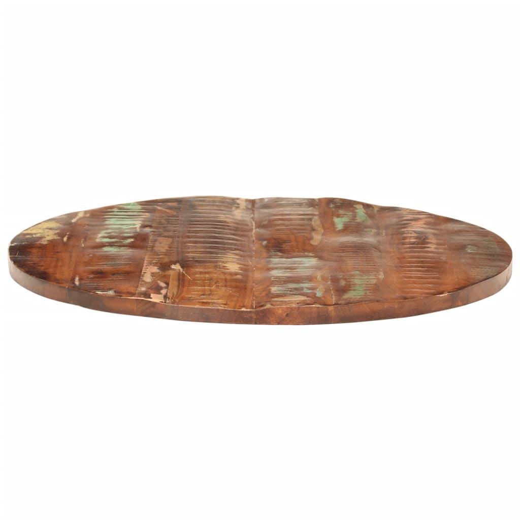 Piano per Tavolo ÃƒËœ 80x2,5 cm Rotondo Legno Massello di Recupero