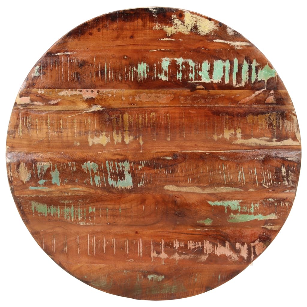 Piano per Tavolo Ã˜ 90x3,8 cm Rotondo Legno Massello di Recupero