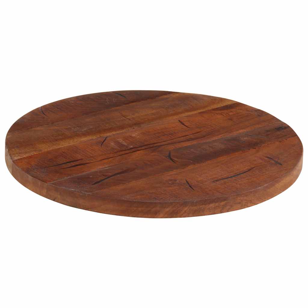 Piano per Tavolo Ø 60x2,5 cm Rotondo Legno Massello di Recupero