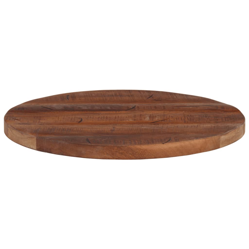 Piano per Tavolo Ø 60x2,5 cm Rotondo Legno Massello di Recupero