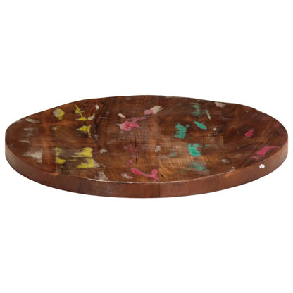 Piano per Tavolo Ã˜ 70x3,8 cm Rotondo Legno Massello di Recupero