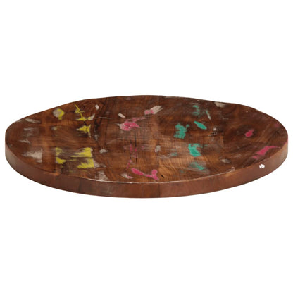 Piano per Tavolo Ã˜ 80x2,5 cm Rotondo Legno Massello di Recupero