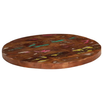 Piano per Tavolo Ã˜ 80x3,8 cm Rotondo Legno Massello di Recupero