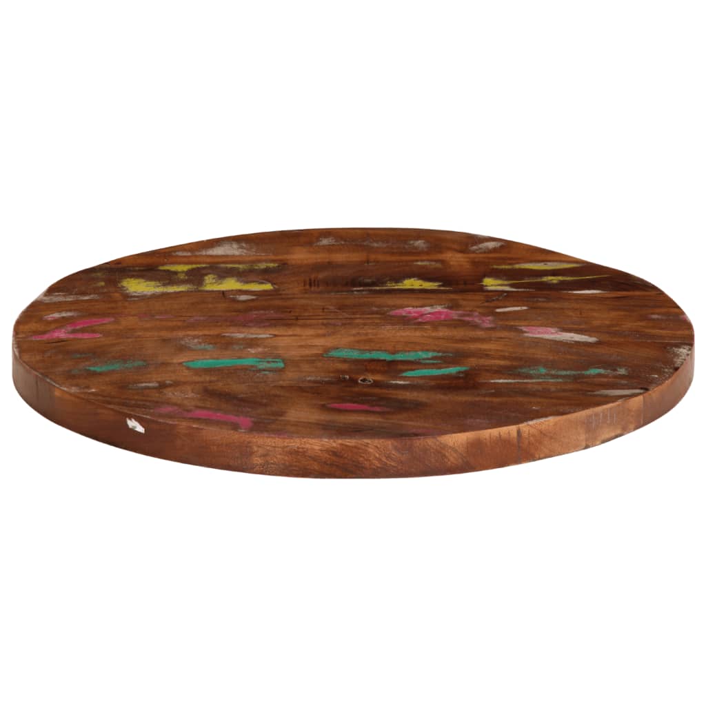 Piano per Tavolo Ã˜ 80x3,8 cm Rotondo Legno Massello di Recupero