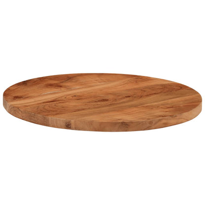 Piano per Tavolo Ã˜60x3,8 cm Rotondo in Legno Massello di Acacia
