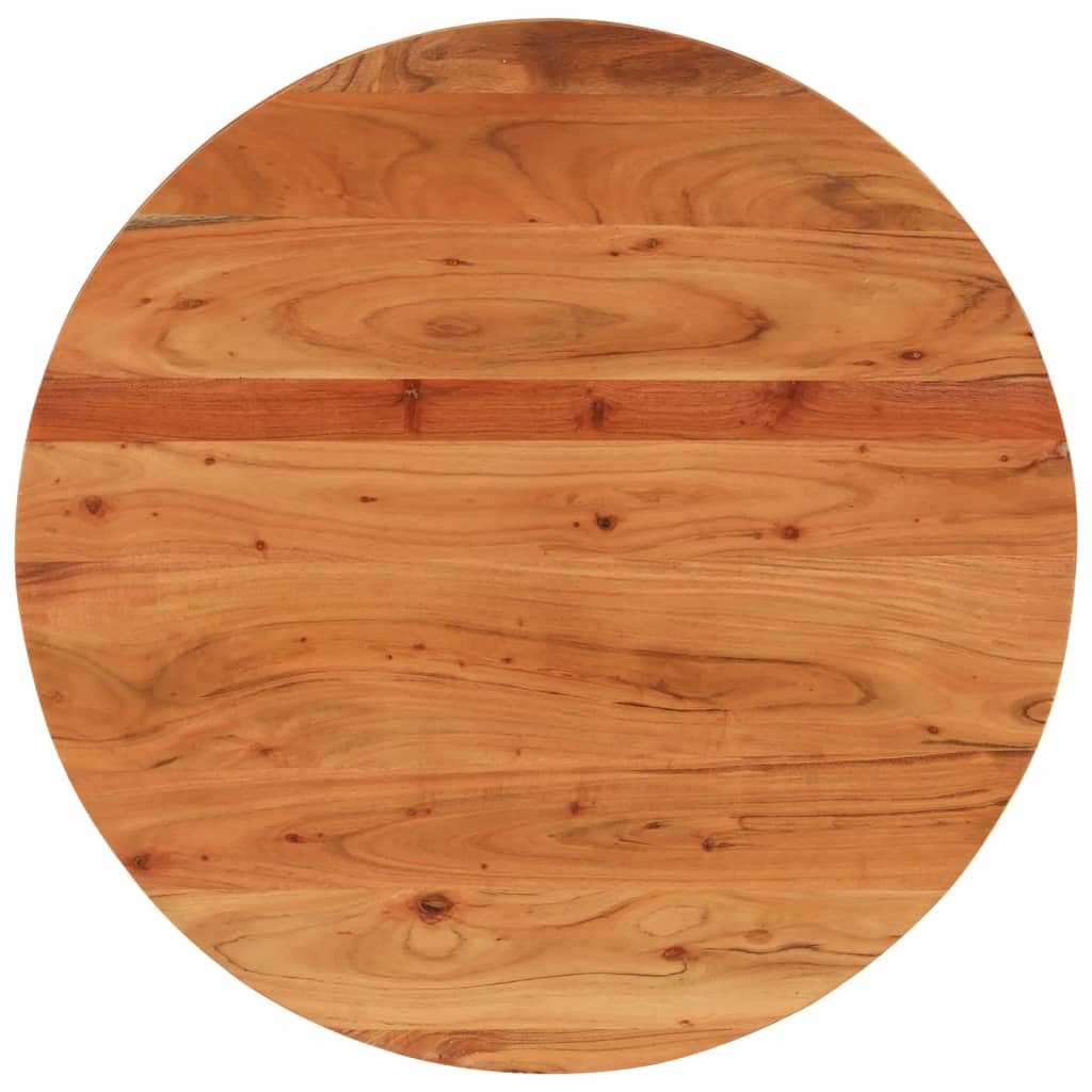 Piano per Tavolo Ã˜70x2,5 cm Rotondo in Legno Massello di Acacia