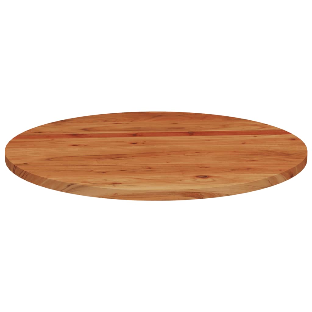 Piano per Tavolo ÃƒËœ70x3,8 cm Rotondo in Legno Massello di Acacia