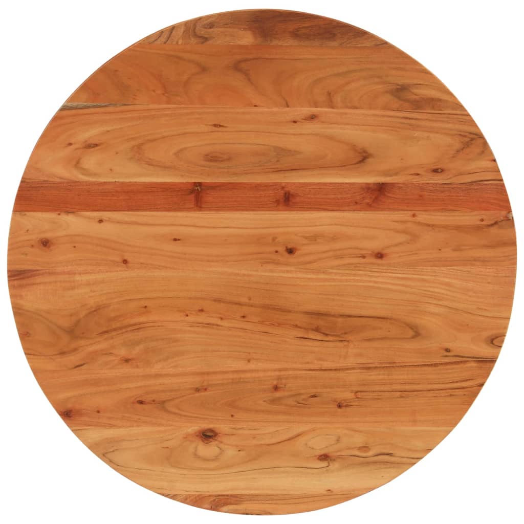 Piano per Tavolo Ã˜80x2,5 cm Rotondo in Legno Massello di Acacia