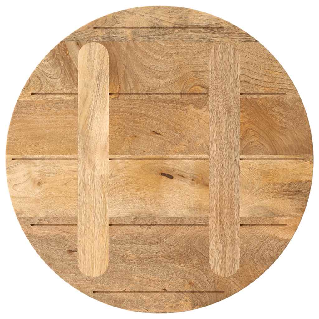 Piano per Tavolo Ã˜ 40x2,5cm Rotondo in Legno Massello di Mango